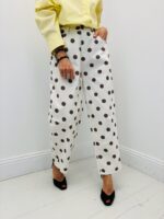 Pantalon Toile De Jean Motif Pois – Image 4