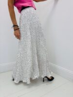 Jupe Longue Plissée Motif Pois – Image 5