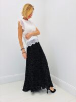 Jupe Longue Plissée Motif Pois – Image 6