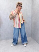 Jean Large À Ceinture Tressée Esprit Bohème Chic – Image 3