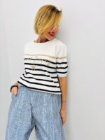 Pull Marinière Manches Courtes Saint-Tropez