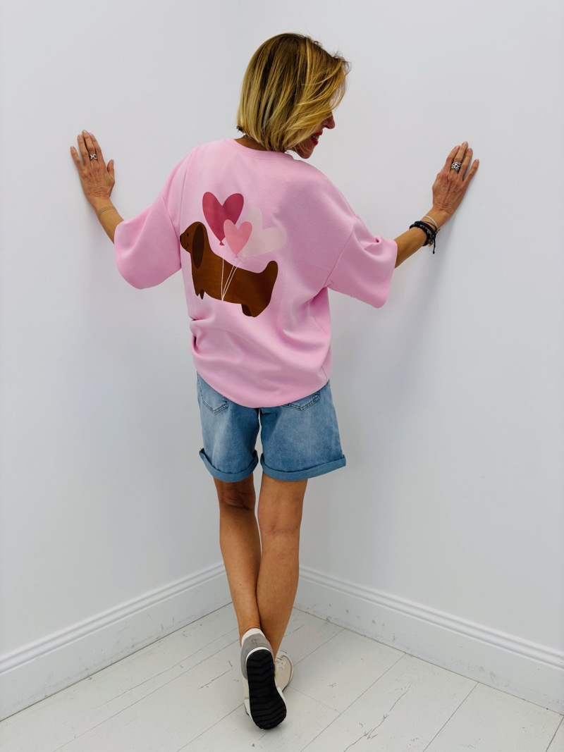 IMG_4905 T-shirt Matière Épaisse Imprimé Cœur – Image 1