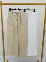 Pantalon En Gaze De Coton Coupe Fluide Taille Élastique Confort Absolu – Image 2