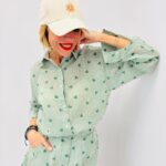 Chemise Rayée À Motifs Cœurs