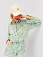 Chemise Rayée À Motifs Cœurs