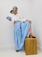 Jupe Longue Rayée À Volants – Image 3