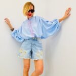 Short En Jean Dentelle Florale