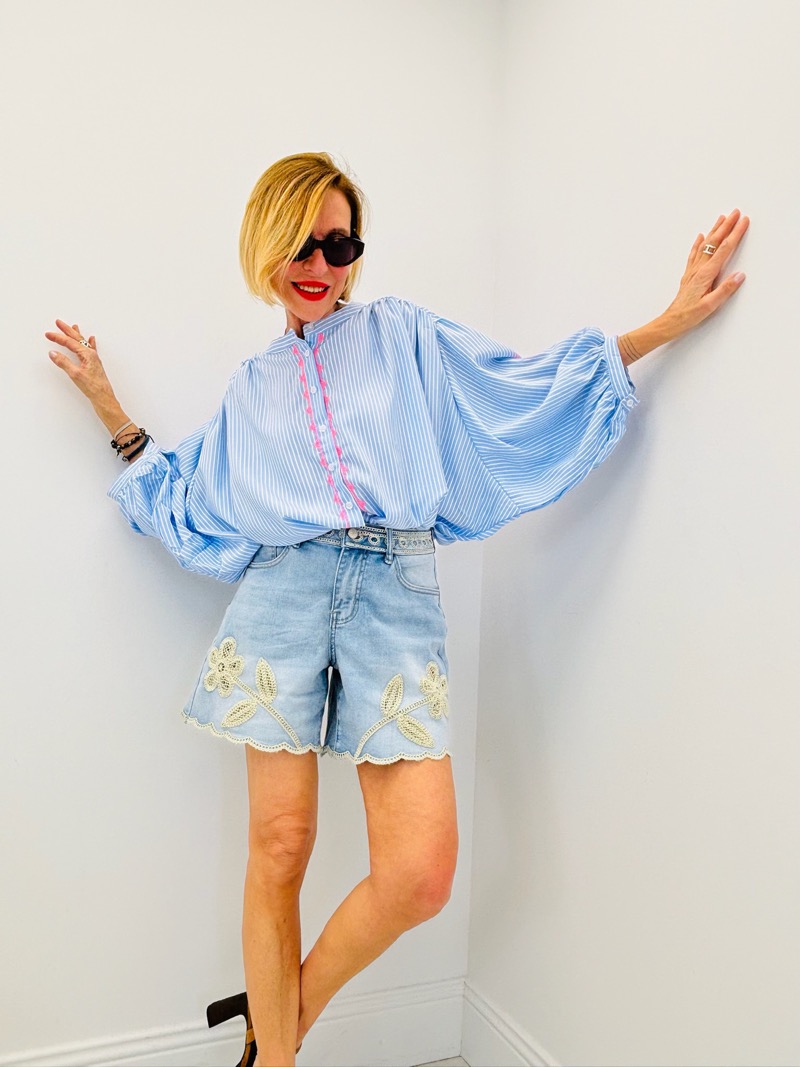 IMG_5116 Short En Jean Dentelle Florale – Image 1