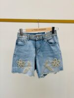 Short En Jean Dentelle Florale – Image 2