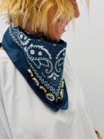 Carré Bandana Orné De Pierres Fantaisie