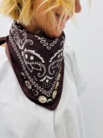 Carré Bandana Orné De Pierres Fantaisie – Image 4
