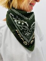 Carré Bandana Orné De Pierres Fantaisie – Image 3