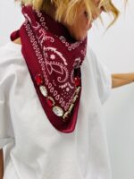 Carré Bandana Orné De Pierres Fantaisie – Image 6