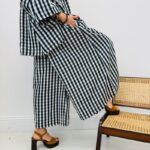 Pantalon Carreaux Large