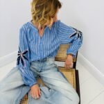 Chemise Rayée avec Broderie