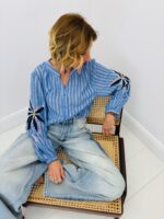 Chemise Rayée avec Broderie