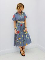 Robe Rayée Fleurie – Image 5