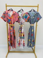 Robe Rayée Fleurie – Image 2