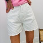 Short Blanc Brodé