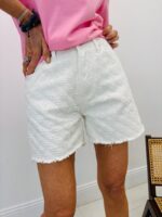 Short Blanc Brodé