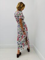 Robe Drapée à Nœud Fleurie – Image 4