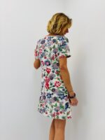 Robe Drapée à Nœud Fleurie – Image 3