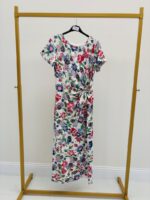 Robe Drapée à Nœud Fleurie – Image 5