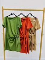 Robe Drapée Noeud – Image 2