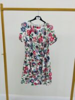 Robe Drapée à Nœud Fleurie – Image 4