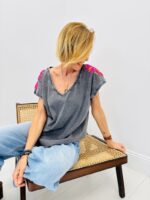 T-shirt Épaule Brodée - Marque GOLD&SILVER