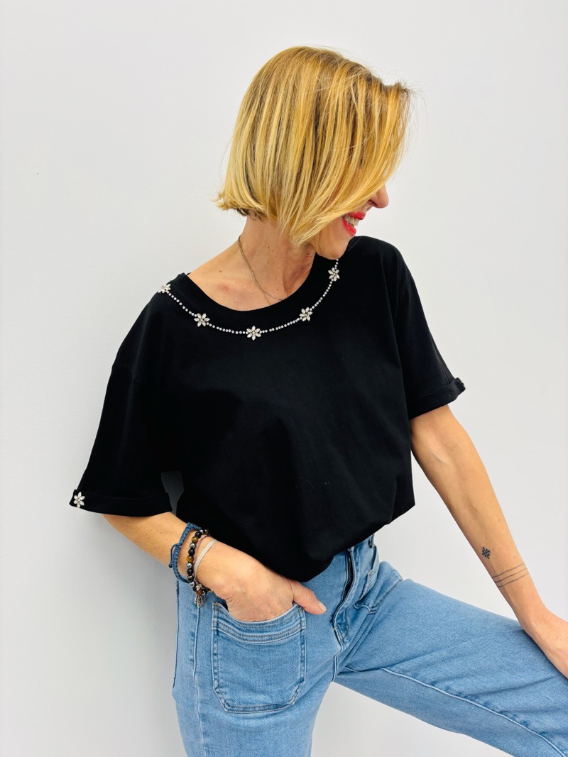 IMG_6814 T-shirt Détail Strass - Marque Lipanoi – Image 1