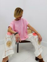 Pantalon Fluide Brodé Motifs Solaires – Image 2