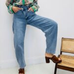 Jean Coupe Balloon Détail Poches Étoiles