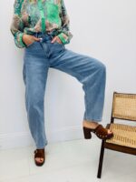 Jean Coupe Balloon Détail Poches Étoiles