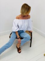 Top Col Bardot en Coton – Image 3