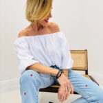 Top Col Bardot en Coton