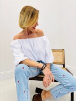 Top Col Bardot en Coton