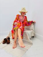 Robe Bohème Fluide À Imprimé Tropical Et Broderies Artisanales - Marque GOLD&SILVER – Image 5