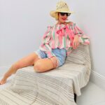 Blouse Bohème Rayée En Coton À Broderies Colorées - Marque GOLD&SILVER