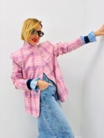 Veste Tailleur Courte À Carreaux – Image 5