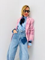 Veste Tailleur Courte À Carreaux – Image 6