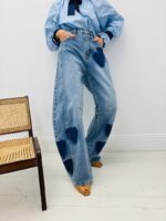 Jean Large Coupe Barrel À Motifs Cœurs – Image 3