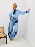 Blouse Romantique À Col Volanté Et Nœud Contrasté – Image 5