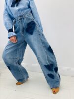 Jean Large Coupe Barrel À Motifs Cœurs – Image 5