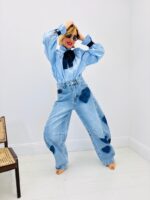 Blouse Romantique À Col Volanté Et Nœud Contrasté – Image 3