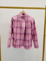 Veste Tailleur Courte À Carreaux – Image 2