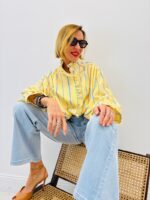 Chemise Romantique Rayée À Volants