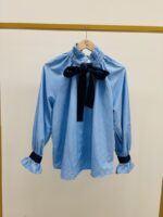 Blouse Romantique Rayée À Col Volanté – Image 2