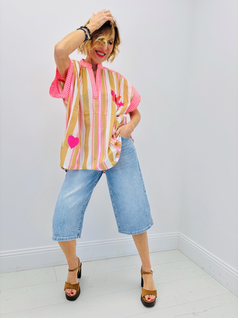 IMG_7366 Chemise Rayée Éclatante – Image 1