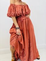 Robe Longue Détail Dentelle - Marque GOLD&SILVER – Image 5